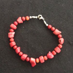 Red stone bracelet 10” from clasp to clasp